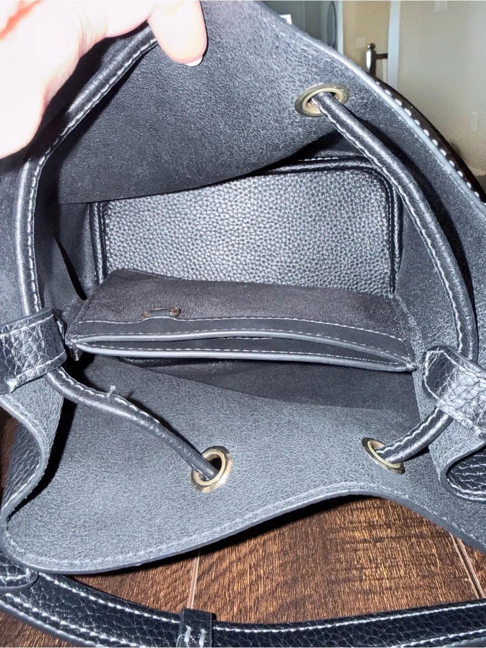 Coach Black Rowan bucket bag with Gold Hardware